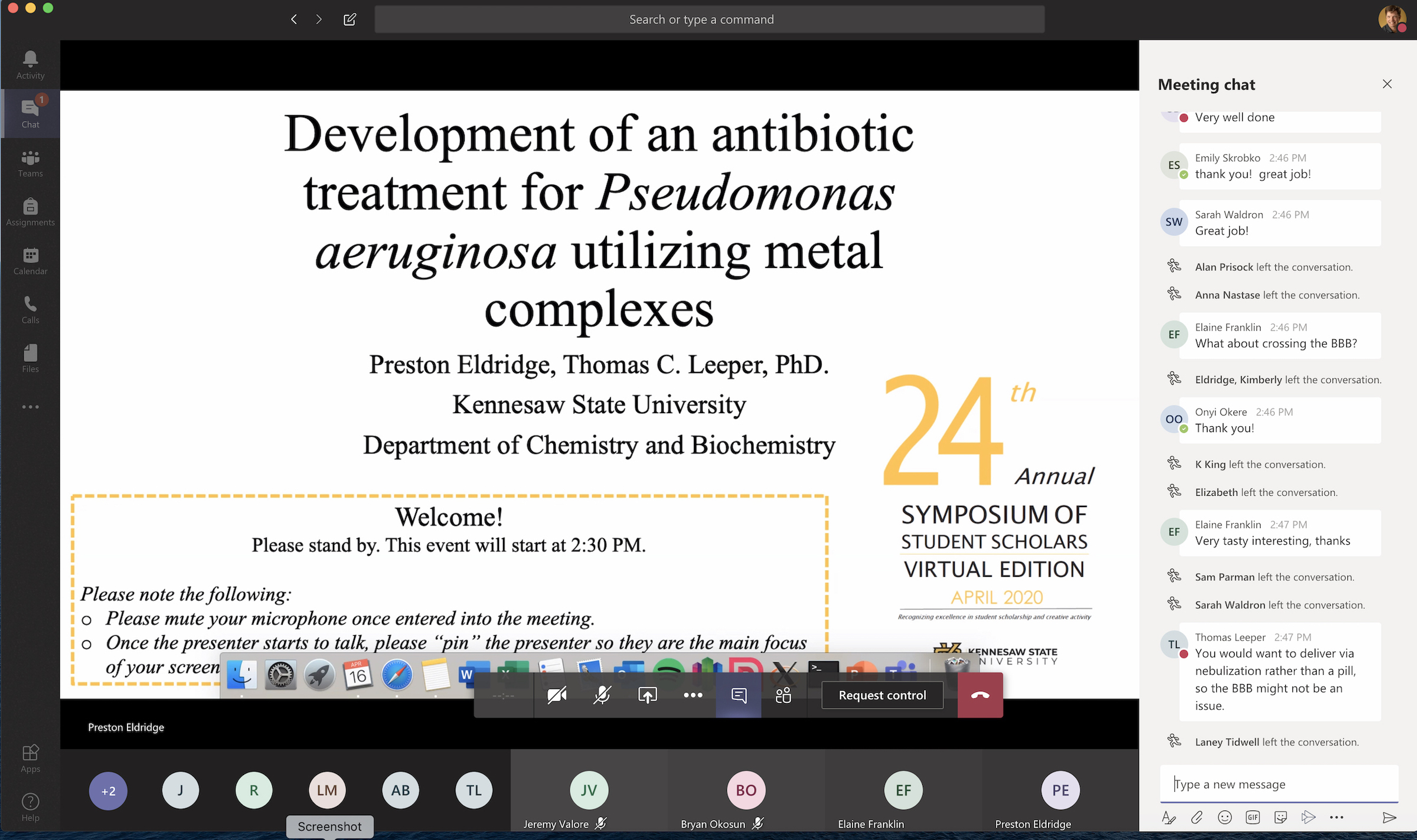 Virtual Symposium Screenshot